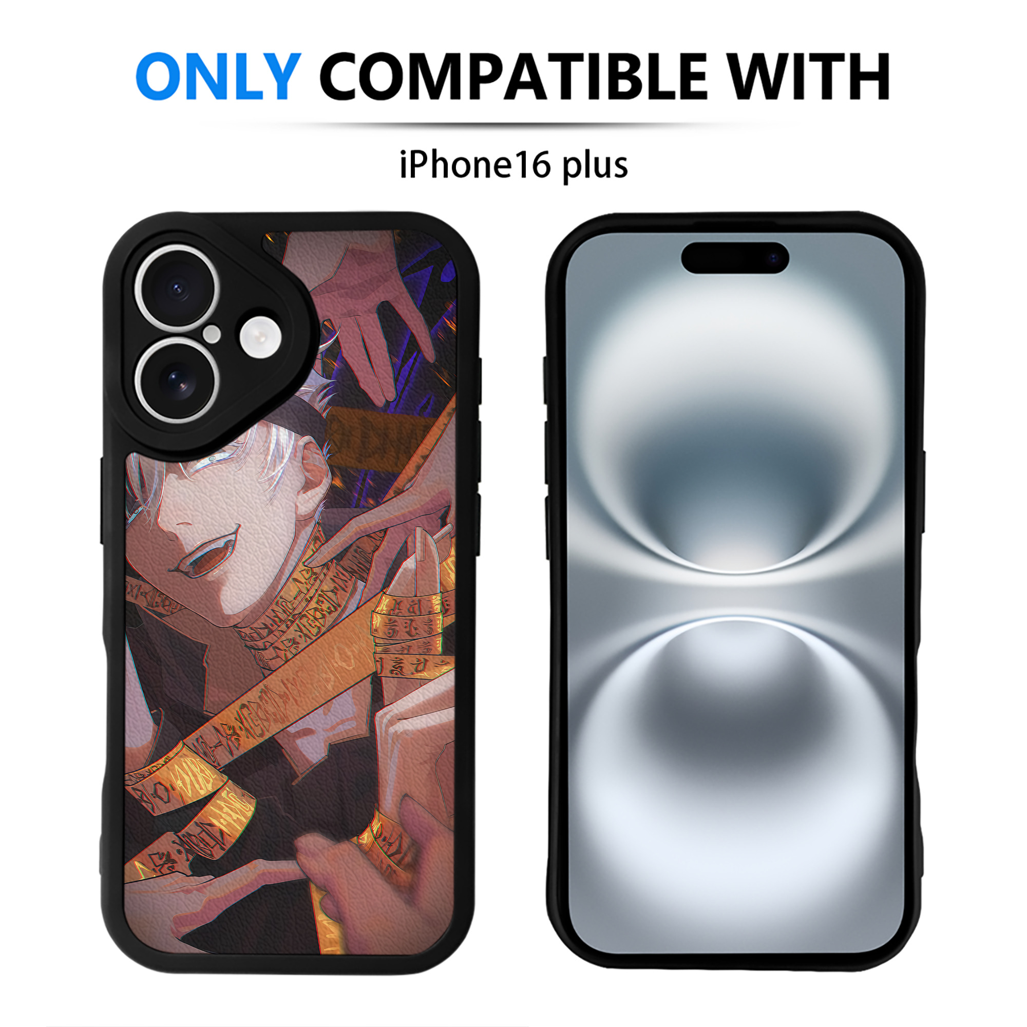 （画像用） 呪術廻戦 Jujutsu Kaisen 【iPhone 16シリーズ対応】シリコンスマホケース（レザー調） 材質：シリコン